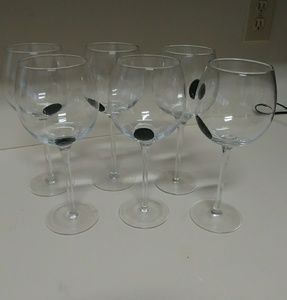 Set of 6 large wine glasses